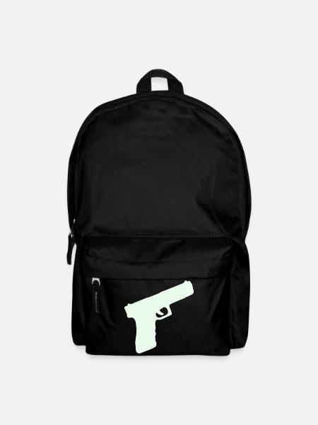 Pistole Waffe - Rucksack - Schwarz