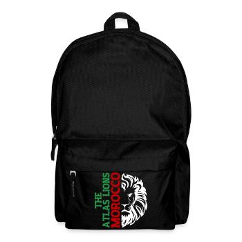 Typographie verticale du Maroc avec AtlasLion - Sac à dos - noir - Devant
