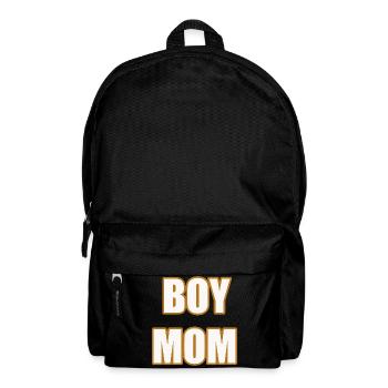 Boy Mom Proud Mother of Sons Statement Shirt - Backpack - black - Front