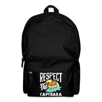 Respect pour les capybaras Animal mignon et drôle - Sac à dos - noir - Devant