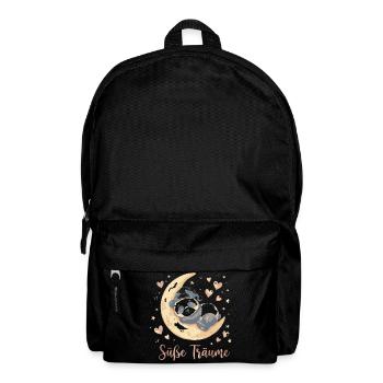 Süße Träume Panda Mond - Rucksack - Schwarz - Vorne