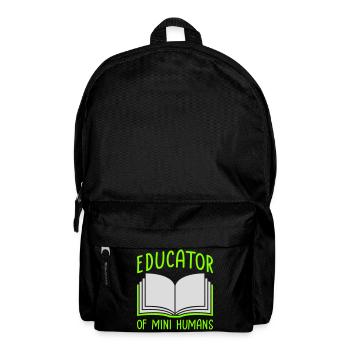 Educator Of Little Humans Teacher Funny Kids - Backpack - black - Front