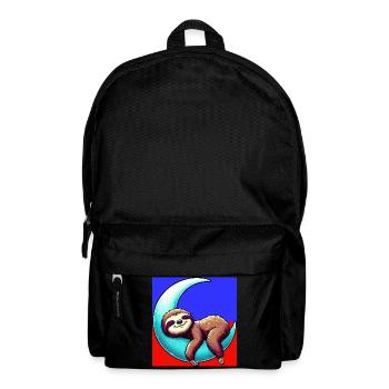 Sloth sleeps on the Moon - Backpack - black - Front