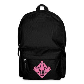 Japan 18+ Restricted Sign Sticker - Hand Stop 18禁 - Sac à dos - noir - Devant