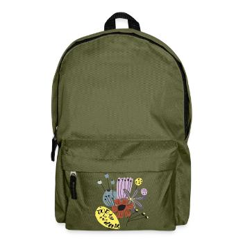 Heute ist der Tag  - Rucksack - Olivgrün - Vorne