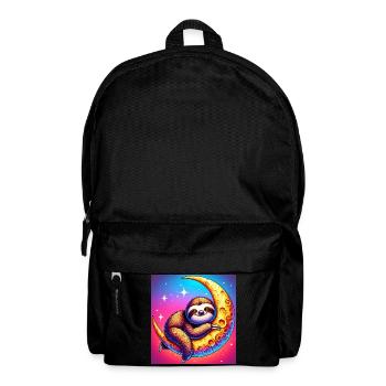 Sloth sleeps hugging the moon - Backpack - black - Front