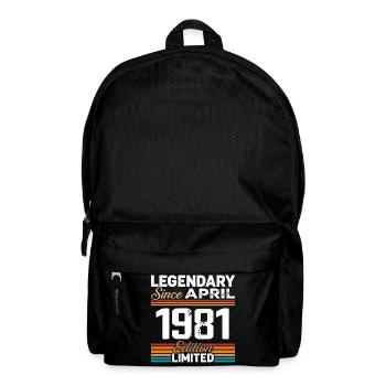 April 1981 Retro April 1981 Geburtstagsgeschenk - Rucksack - Schwarz - Vorne