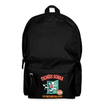 Tschüss Schule - Abschluss 2026 - Rucksack - Schwarz - Vorne
