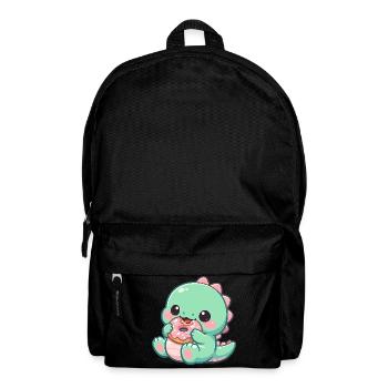 Little dino snacking donut - Backpack - black - Front