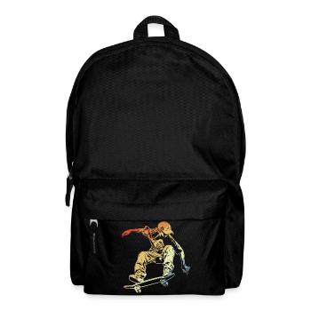 Skateboarder Junge Vintage Look - Rucksack - Schwarz - Vorne