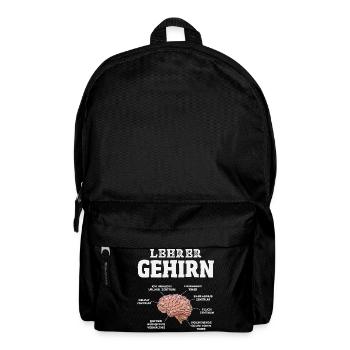Lehrer Gehirn Unterricht - Rucksack - Schwarz - Vorne