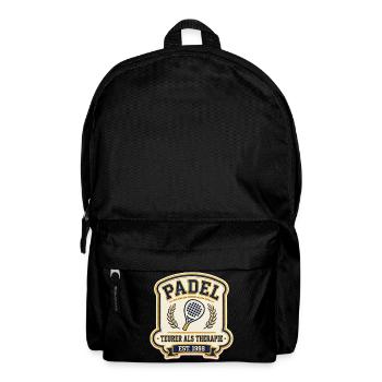 Padel Shirt Teurer Als Therapie | Padel Geschenk - Rucksack - Schwarz - Vorne