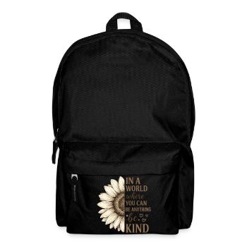 Sunflower Quote Be Kind - Backpack - black - Front