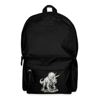 Triceratops Motiv Dinosaurier Urzeit Saurier - Rucksack - Schwarz - Vorne