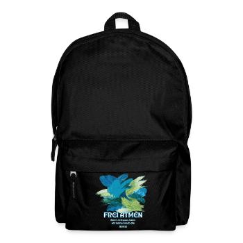 Frei Atmen – Farbexplosion mit Spruch - Rucksack - Schwarz - Vorne