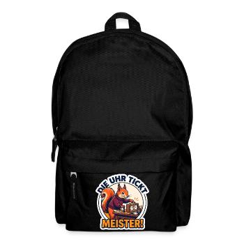 Blitzschach Die Uhr tickt Meister Schachtimer - Rucksack - Schwarz - Vorne