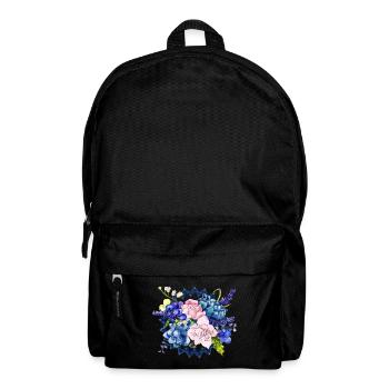 Blumen - Rucksack - Schwarz - Vorne