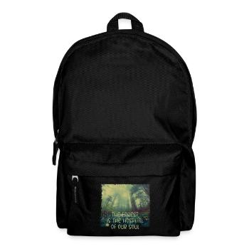 Forest soul healing nature tree trees green lungs - Backpack - black - Front