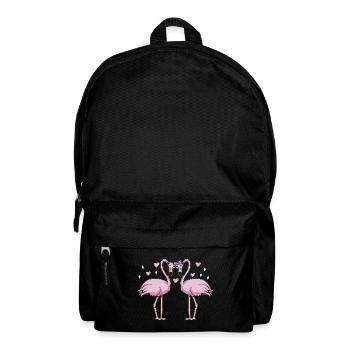 Valentine's Day Flamingo February 14 Pink Flamingo - Backpack - black - Front