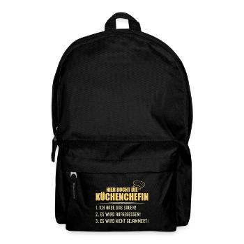 Cuisiner drôle cuisinier chef cadeau - Sac à dos - noir - Devant