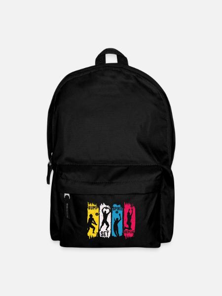 Bump set spike repeat cooler Volleyball Spruch - Rucksack - Schwarz