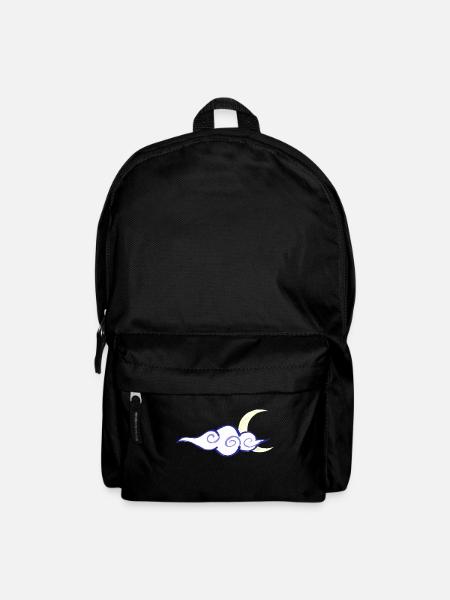 lune avec nuage style manga - Sac à dos - noir