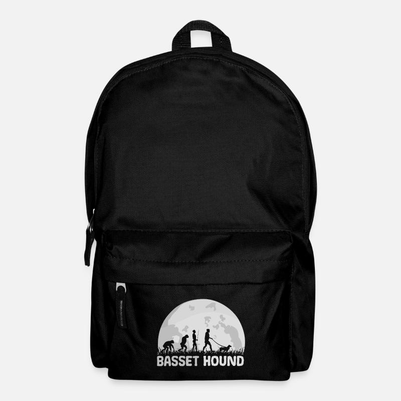 Basset Hound Chien Evolution Lune - Sac à dos - noir