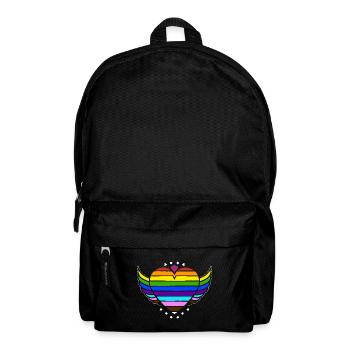 Étreinte de connexion arc-en-ciel, fierté heureuse - Sac à dos - noir - Devant