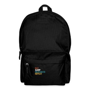 Achterbahn Roller Coaster Eat Sleep Repeat - Rucksack - Schwarz - Vorne
