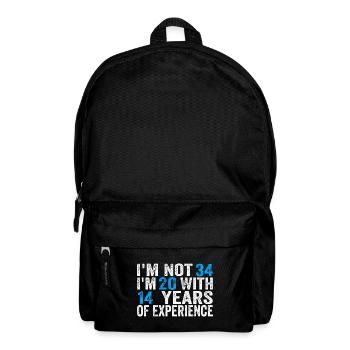 34 Years Old Birthday Funny Birthday Idea Humor 34 - Backpack - black - Front