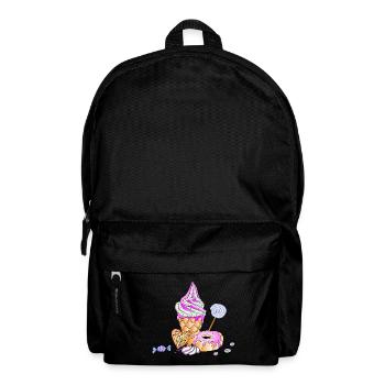 Crème glacée sundae bonbons confiserie sucre - Sac à dos - noir - Devant