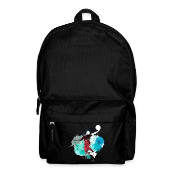 Basketball Basketballspieler Dunking Splash Bunt - Rucksack - Schwarz - Vorne