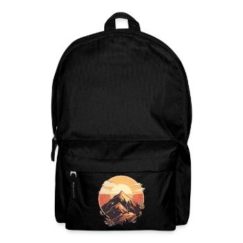 Hiking Mountain Mountains Mountaineering Climbing Nature - Backpack - black - Front