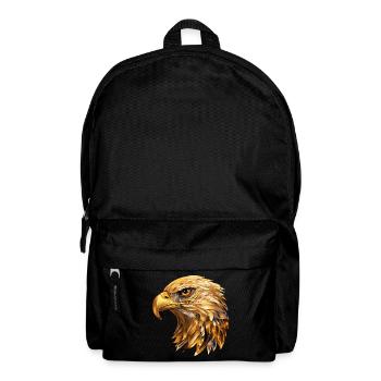 Eagle Head Gold Bird of Prey Bird Animal Nature - Backpack - black - Front