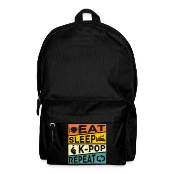 Eat Sleep K Pop Repeat Retro K Pop - Backpack - black - Front