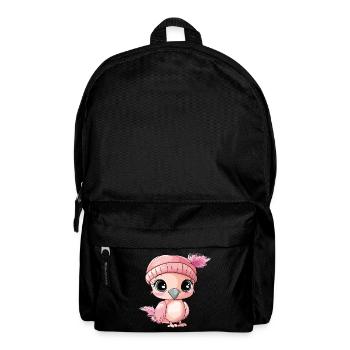 Flamingo Süß Niedlich Baby Kinder Tier Cartoon - Rucksack - Schwarz - Vorne