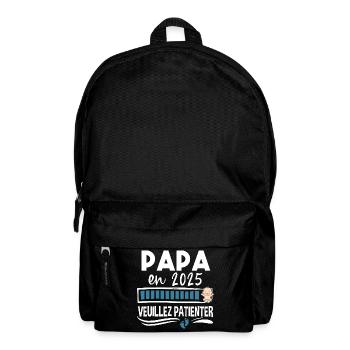 2025 Papa Bébé Naissance Père Cadeau Humour - Sac à dos - noir - Devant