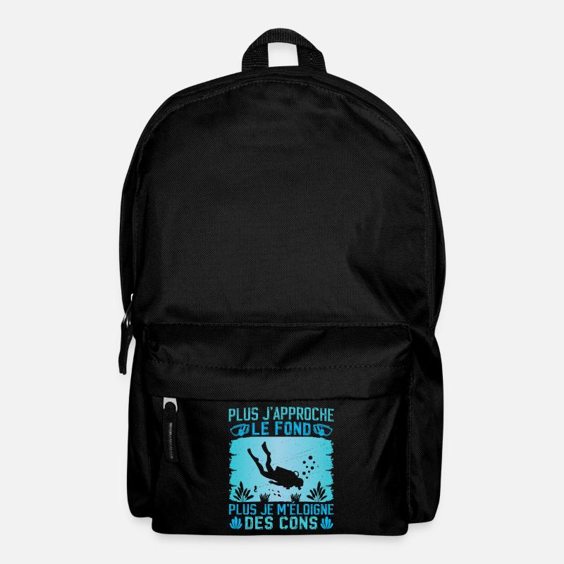 Plus j'approche le fond plus je m'éloigne des cons - Sac à dos - noir
