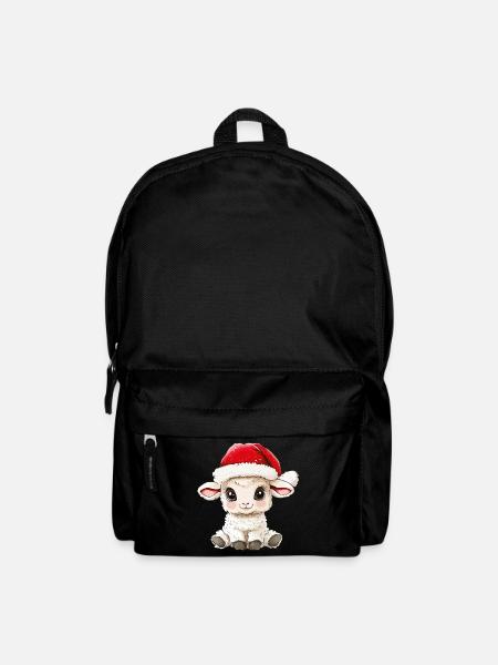 Schaf Weihnachten Süß Niedlich Lama Weihnachtlich - Rucksack - Schwarz