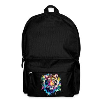 Tête de tigre Tête de tigre Prédateur Nature sauvage Art coloré - Sac à dos - noir - Devant