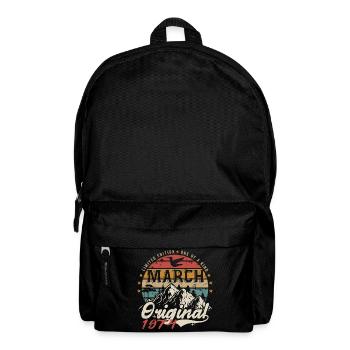 Genial seit März 1974 | Geburtstag März 1974 - Rucksack - Schwarz - Vorne