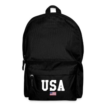 USA T-SHIRT, USA Shirt - Backpack - black - Front