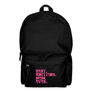 Knitting Stricken Sprüche Lustige Mama Oma Pink - Rucksack - Schwarz - Vorne