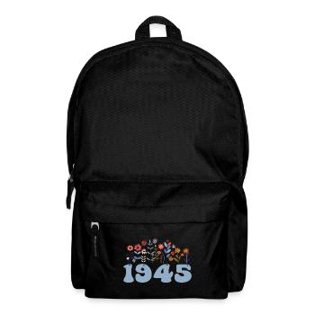 1945 Floral Pattern 1945 Floral Theme Flowers 1945 - Backpack - black - Front