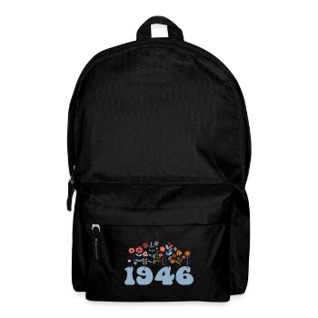 1946 Floral Pattern 1946 Floral Theme Flowers 1946 - Backpack - black - Front