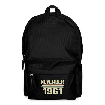 Millésime Novembre 1961 vintage rétro Novembre 1961 - Sac à dos - noir - Devant