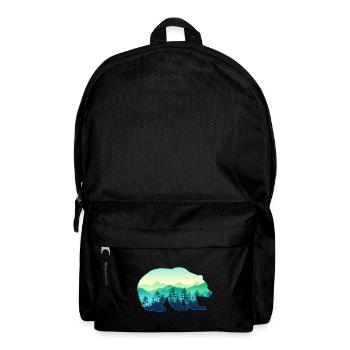 Jäger Bergsteiger Wanderer Bär - Rucksack - Schwarz - Vorne