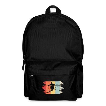 Skifahren Ski Skifahrer Geschenk Abfahrt Sport Wi - Rucksack - Schwarz - Vorne