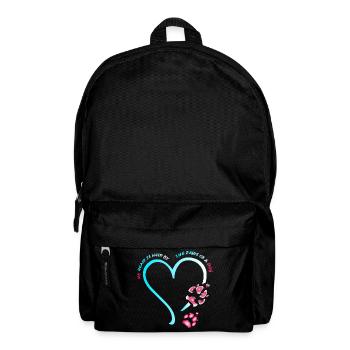 Mon coeur est tenu par les pattes d'un chien - Sac à dos - noir - Devant