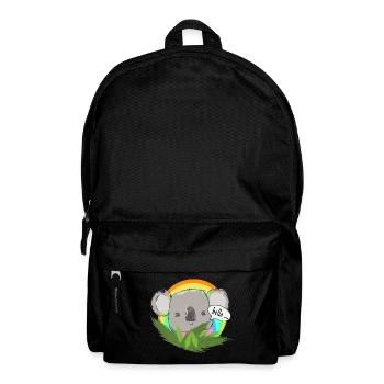 Koala im Regenbogenkreis - Rucksack - Schwarz - Vorne